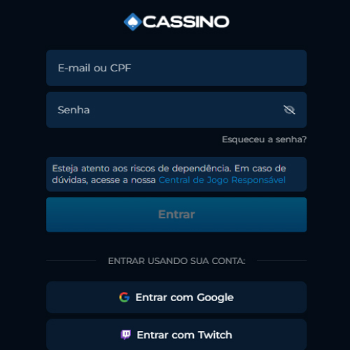 Instruções de transação de pagamento Cassinopix passo 1