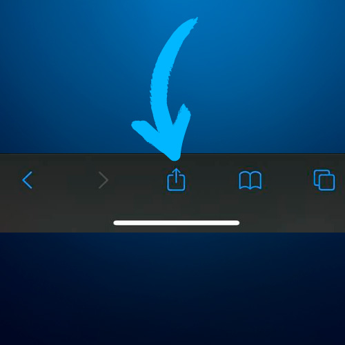 Clique no ícone azul do IOS
